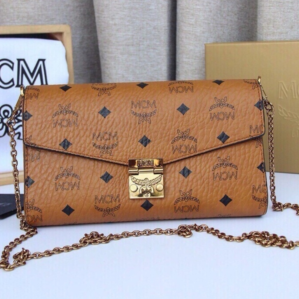 MCM Vicetos Logogram padlock shoulder bag